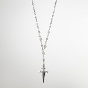 Vanessa Mooney The Electra Rosary - Silver - Sword Necklace